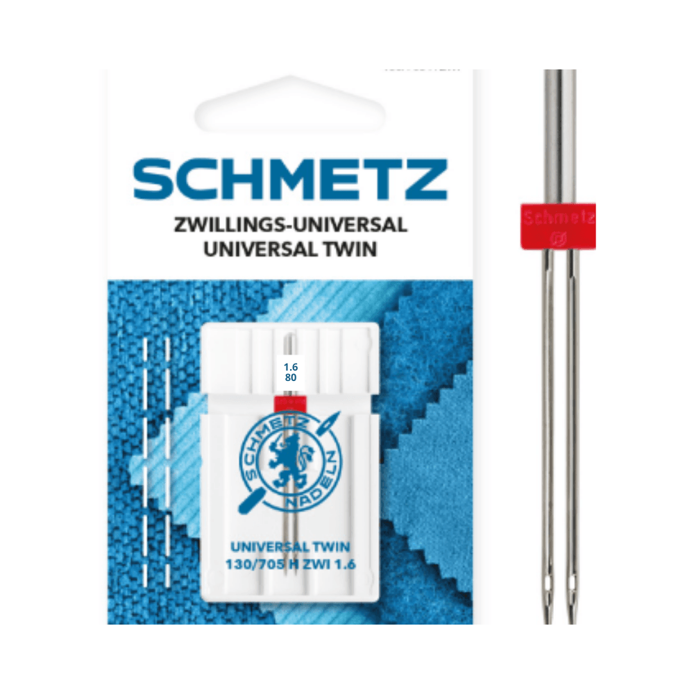 SCHMETZ Ago Gemello Universale Per Macchina Da Cucire | 130/705 NM 1,6/70 Mm | Per Cuciture Parallele E Decorazioni | 1 Pezzo - 2