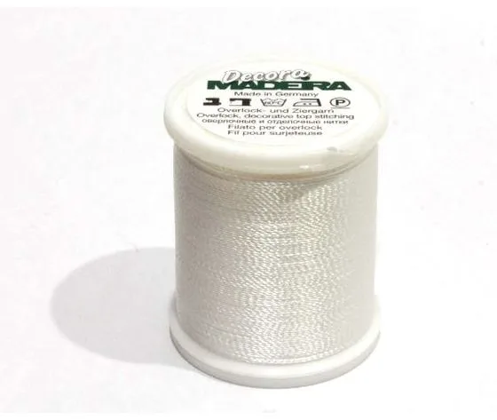FILATO MADEIRA OVERLOCK -DECORA - No. 12-300 MT-BIANCO NEVE-9870-1001 MADEIRA-9870-1001 FILATO MADEIRA OVERLOCK -DECORA - No. 12-300 MT-BIANCO NEVE-9870-1001 MADEIRA-9870-1001