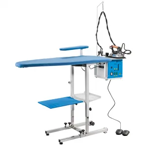 Ker/5 - Tavolo da stiro pieghevole, aspirante, riscaldato, con caldaia inox manualee ferro da stiro - immagine 1