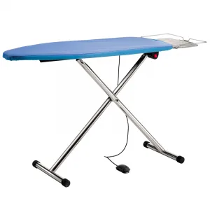 T220 P ECO - Tavolo da stiro pieghevole bianco, aspirante e riscaldato, regolabile in altezza (Cromato) - immagine 1