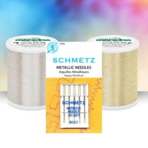 Kit Aghi metal + filati metal oro e argento 1000 mt