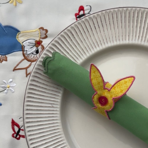 File da Ricamo | Fascia Porta Tovaglioli “Coniglietto”